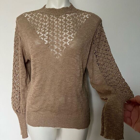 Mock Neck Cutout Knit Sweater - Picture 2 of 7